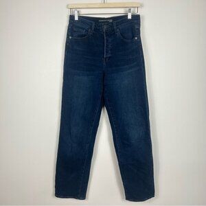 Veronica Beard Blue Straight Leg Jeans Button-Fly 26
